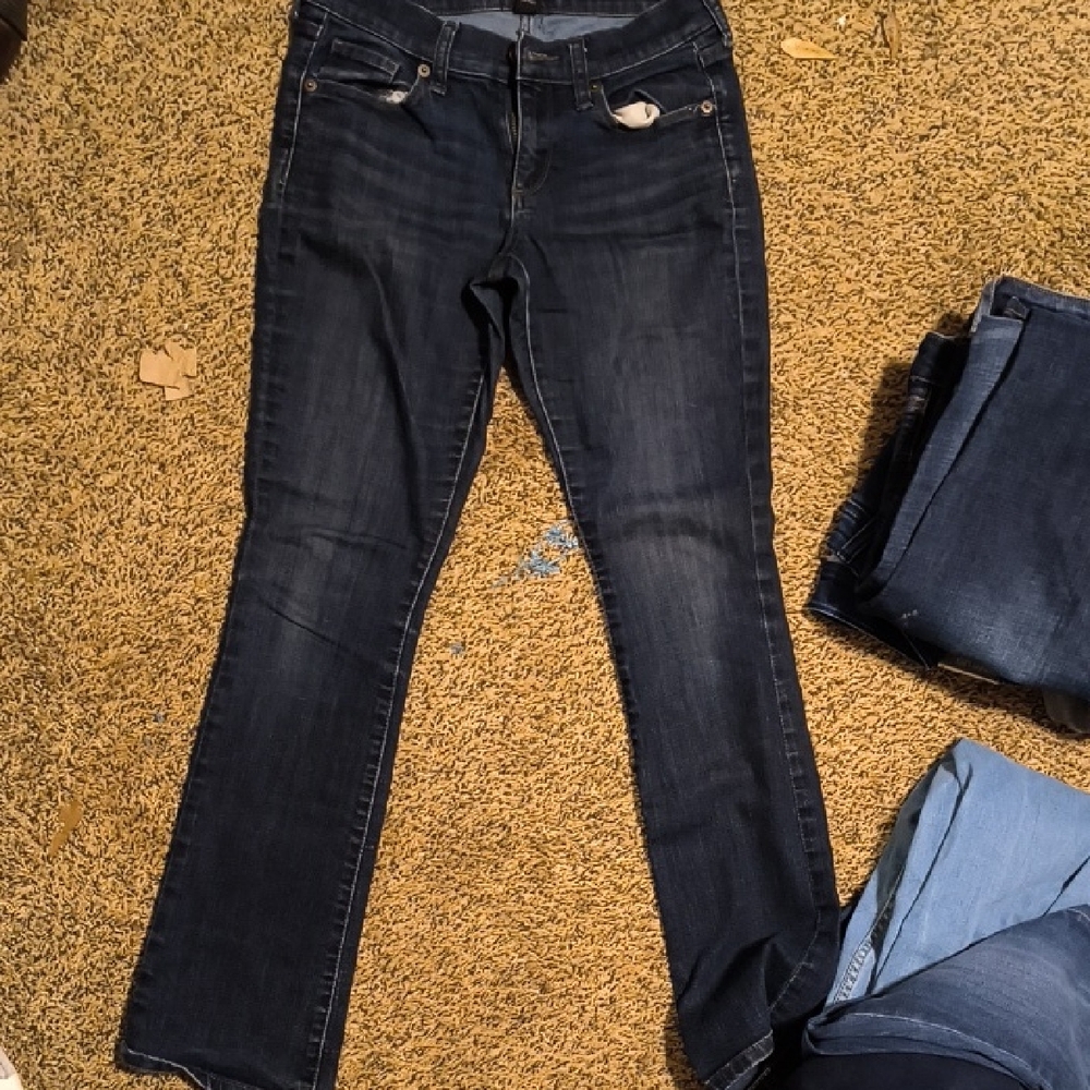 Banana Republic Women's Dark Indigo Straight Leg Jeans